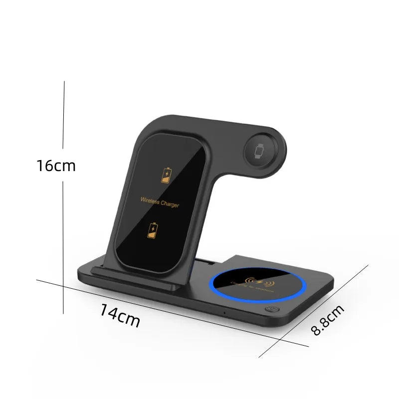 2025 Magnetic Wireless Charger – 15W Fast Charging Station for Phone, Smart Watch & Earphones
